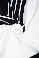 Sailor Stripe Black and White Side Pocket Midi Dress