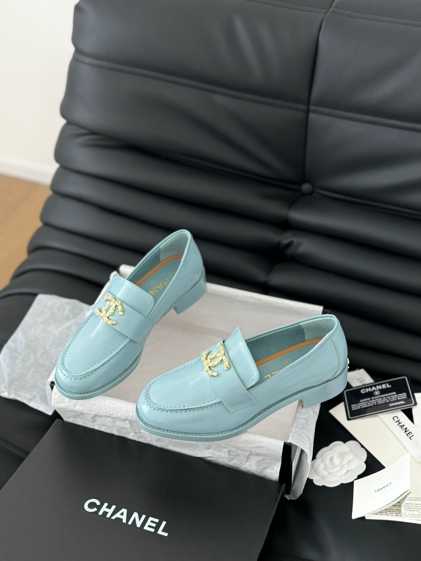 24S new double C buckle Mary Jane loafers