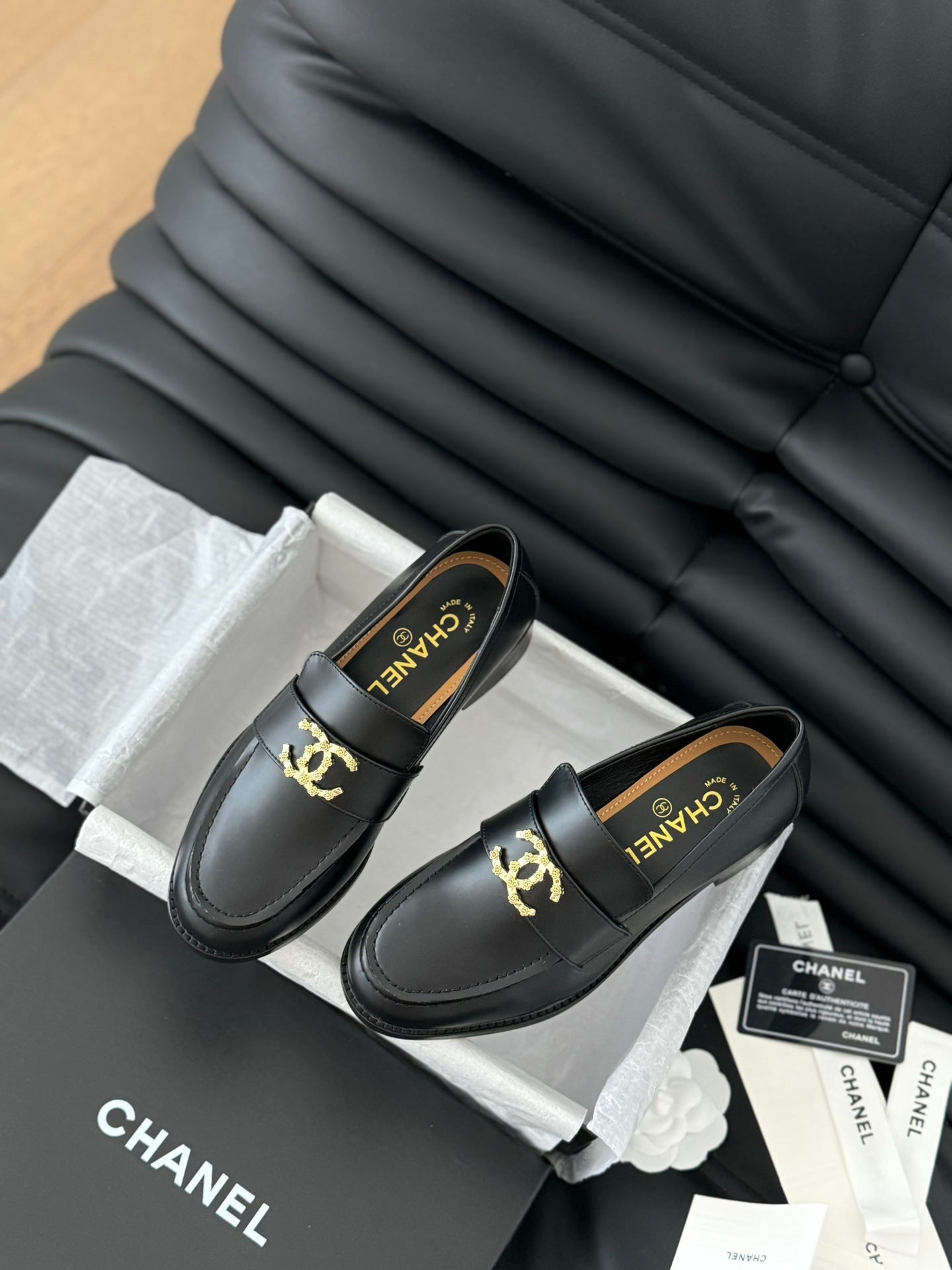 24S new double C buckle Mary Jane loafers