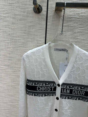 Cardigan en tricot avec logo de couleur contrastante