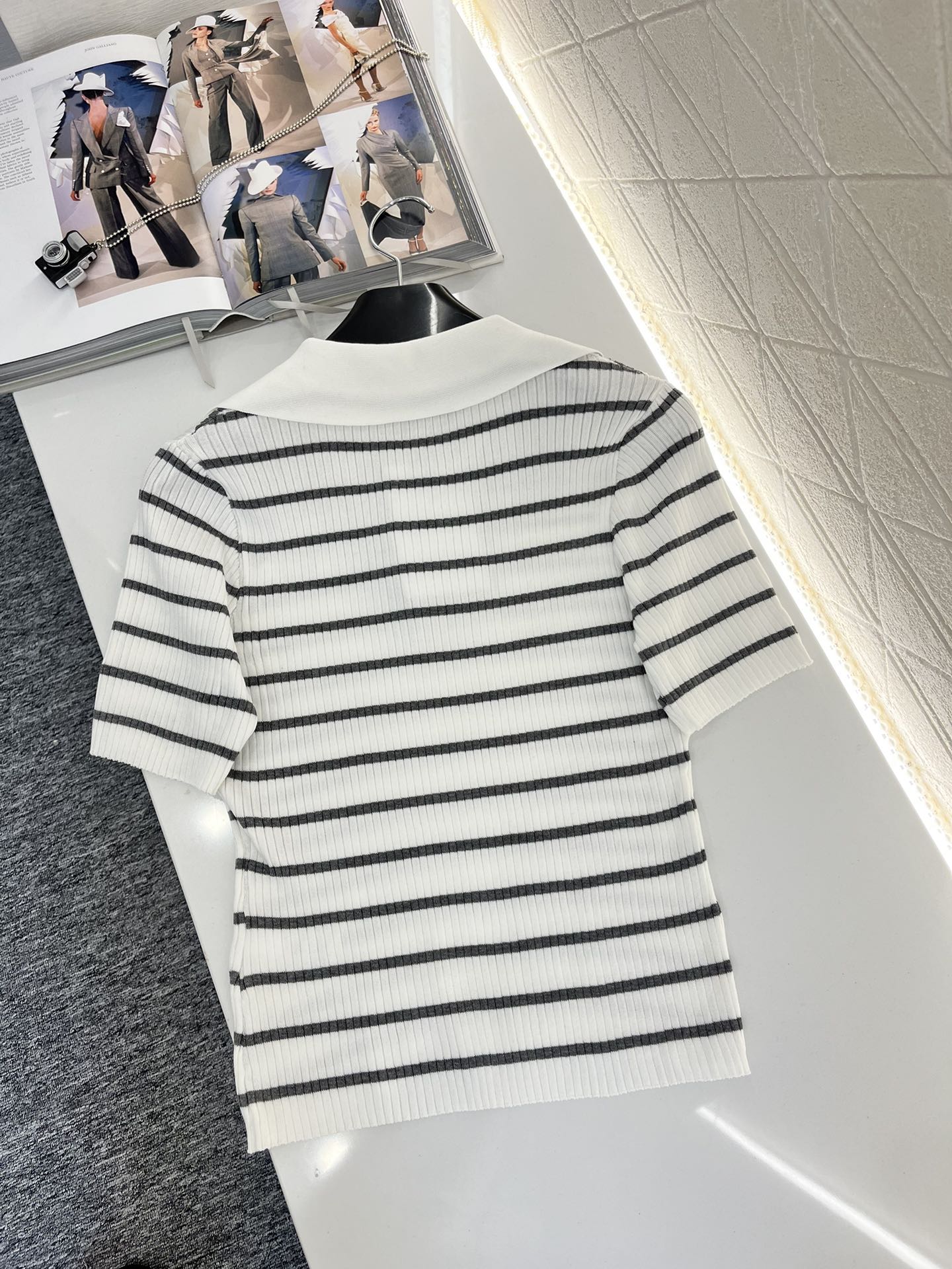Striped knitted top