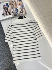 Striped knitted top