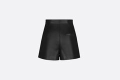 Black sheepskin buckle skirt