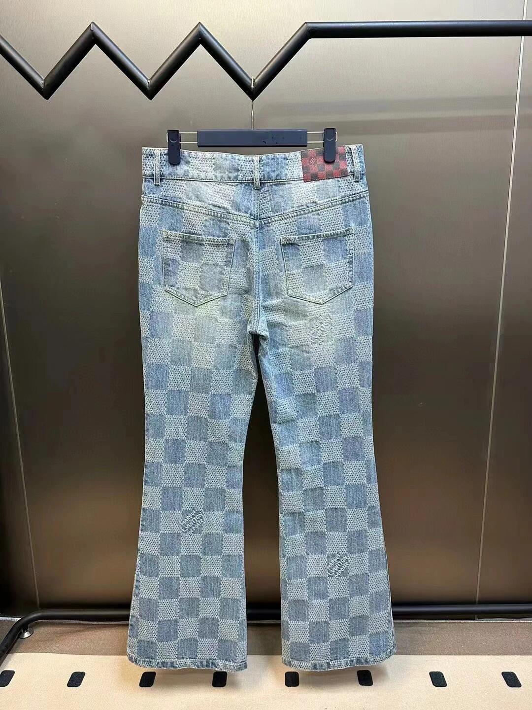 Checkerboard casual jeans