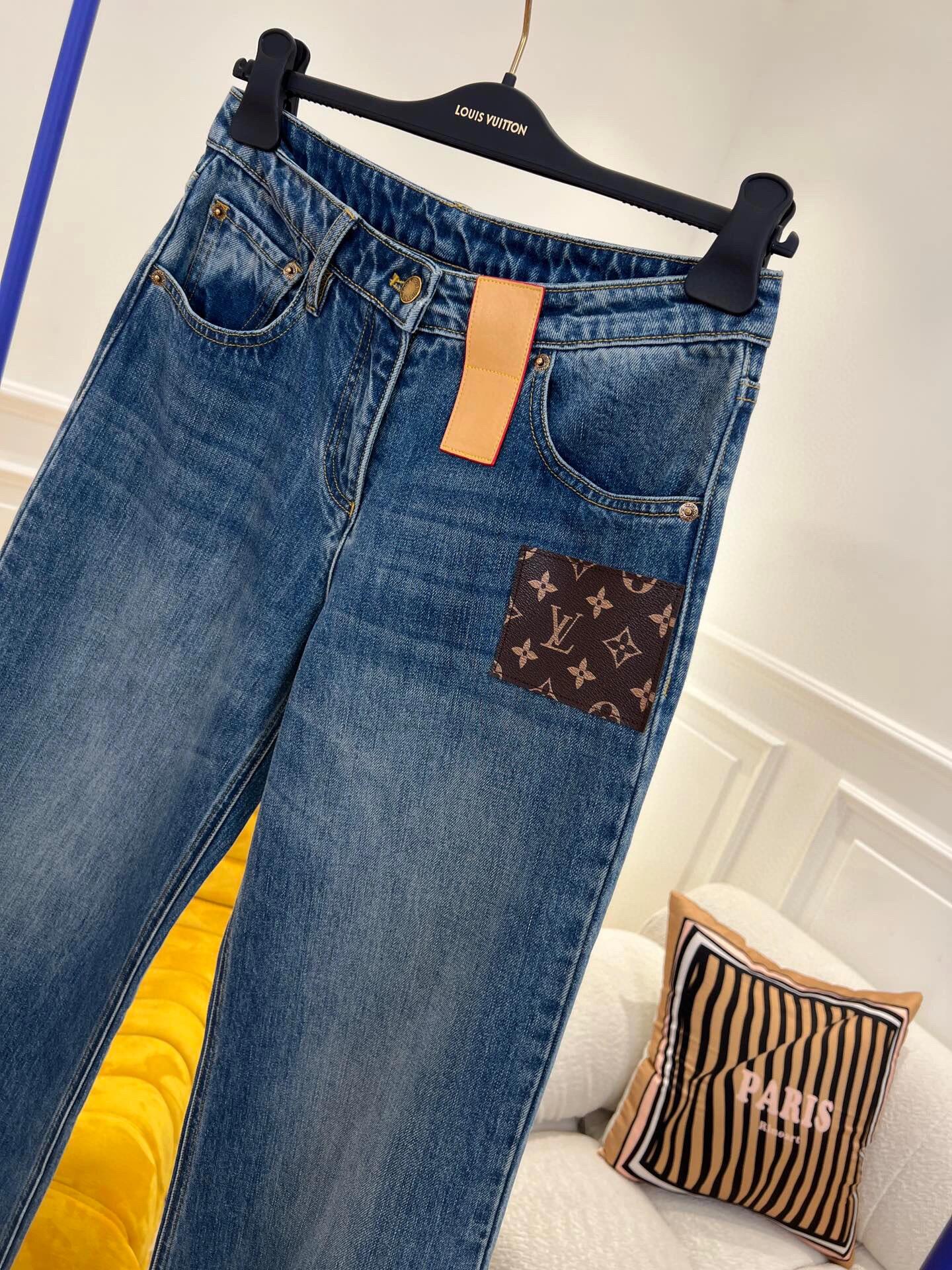 Pocket print jeans