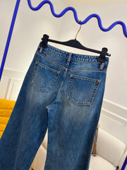 Pocket print jeans