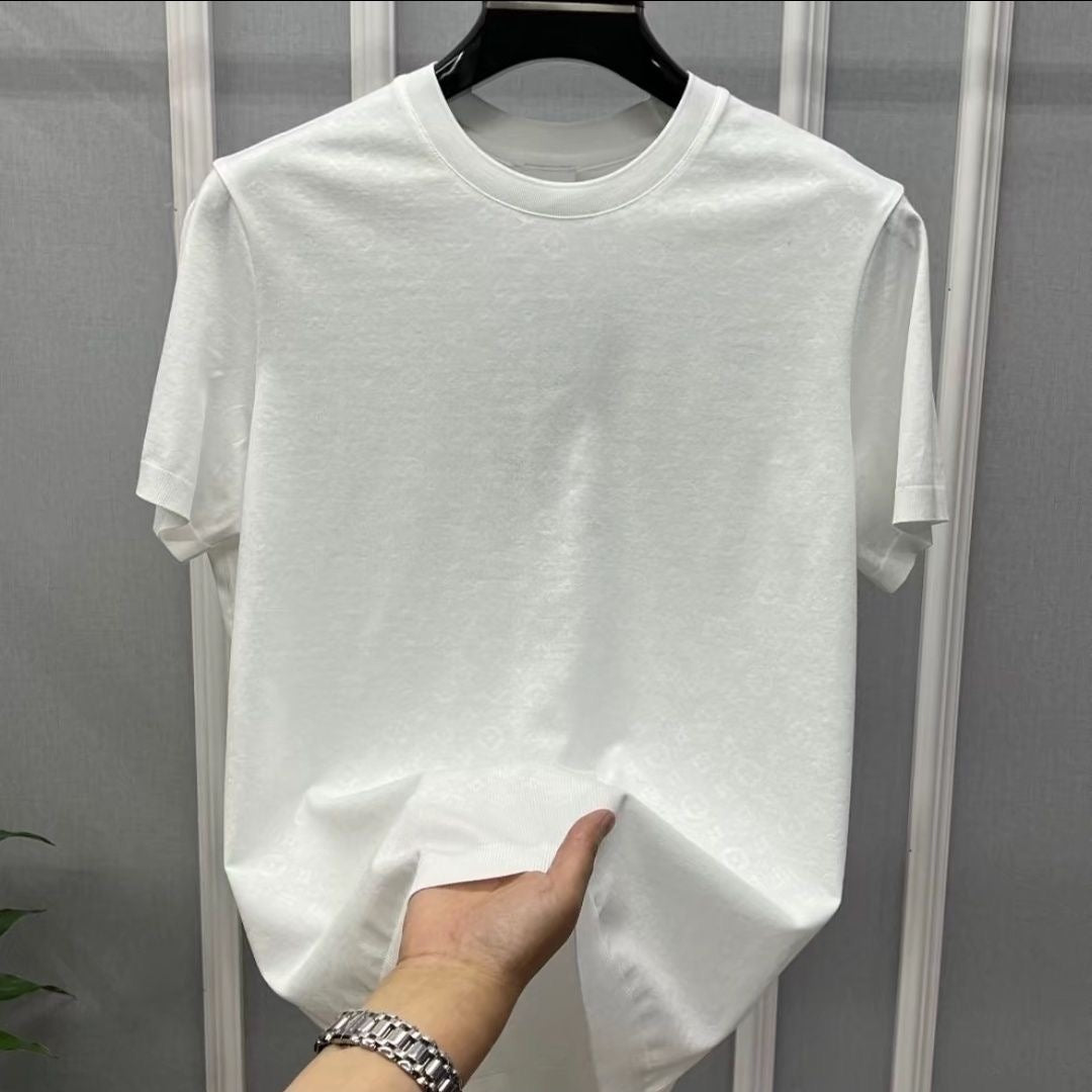 Embossed  Cotton T-Shirt