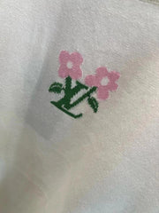 Flower print short sleeves