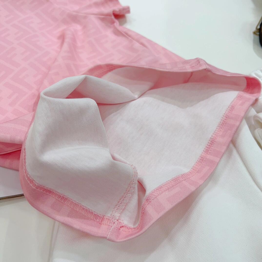 Pink and white children's clothing set