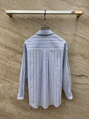 Gypsophila hot diamond striped long-sleeved shirt