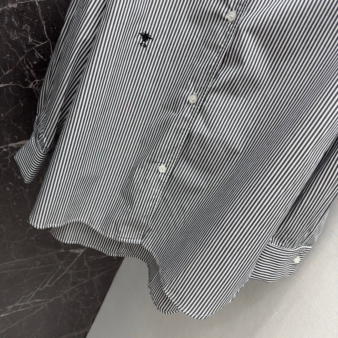 Irregular slanted shoulder long-sleeved shirts