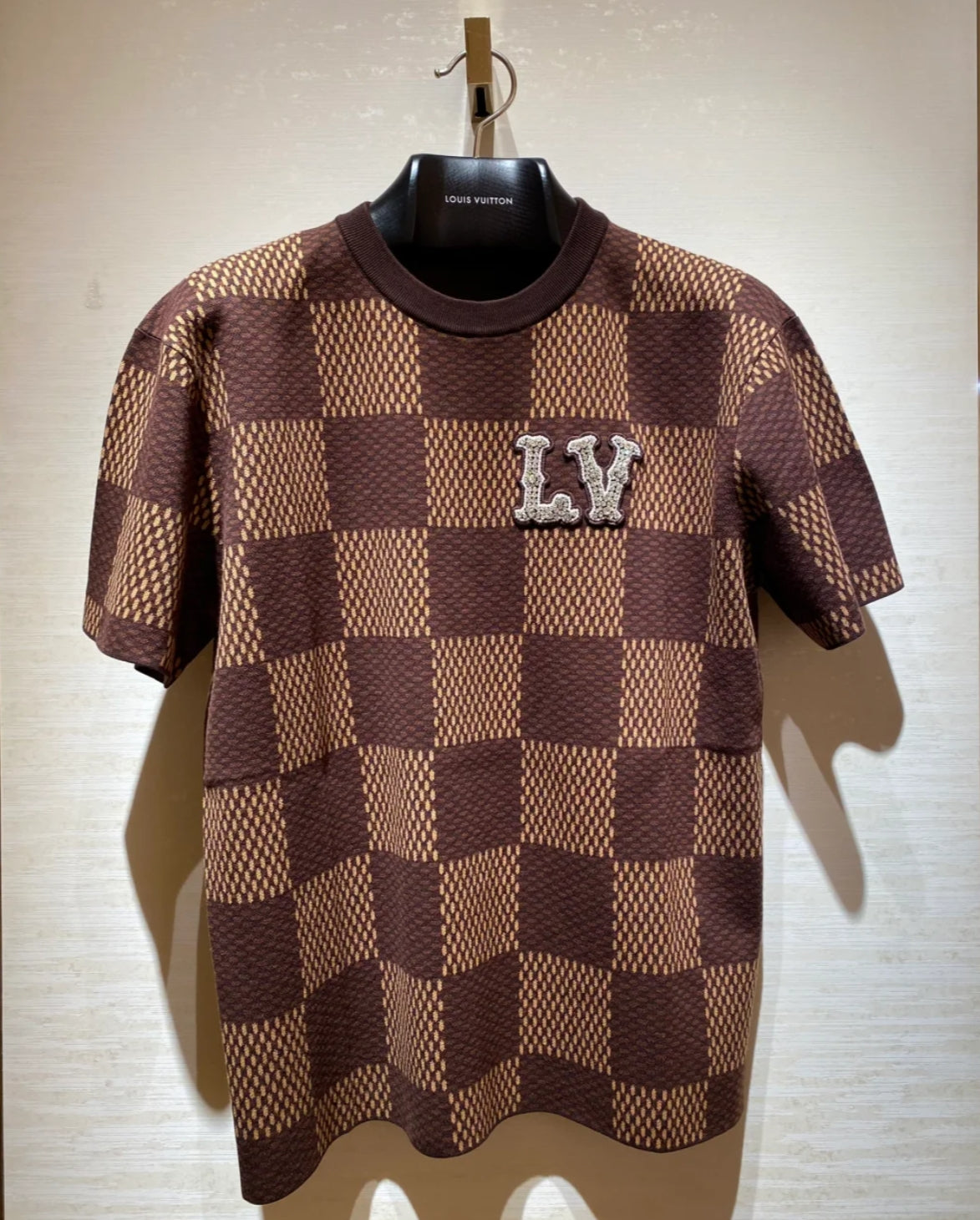 L's Checkerboard T-shirt - Brown