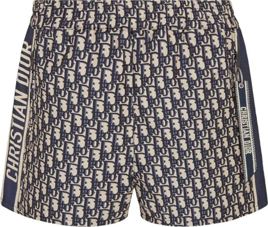 blue printed shorts