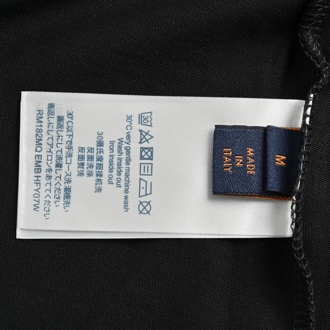 Leather brand hardware pocket short sleeves