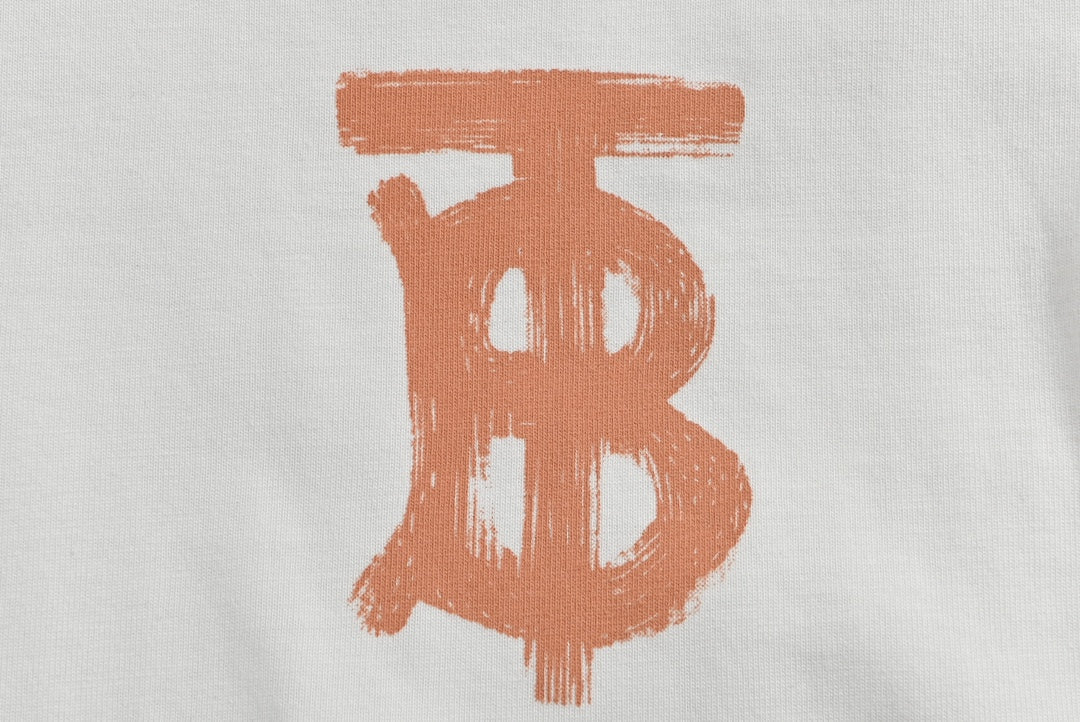 Light brown TB graffiti logo printed short sleeved