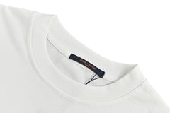 Letter logo three-dimensional suede foam printing short sleeved