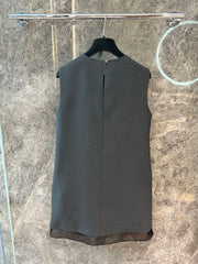 Simple sleeveless vest dress